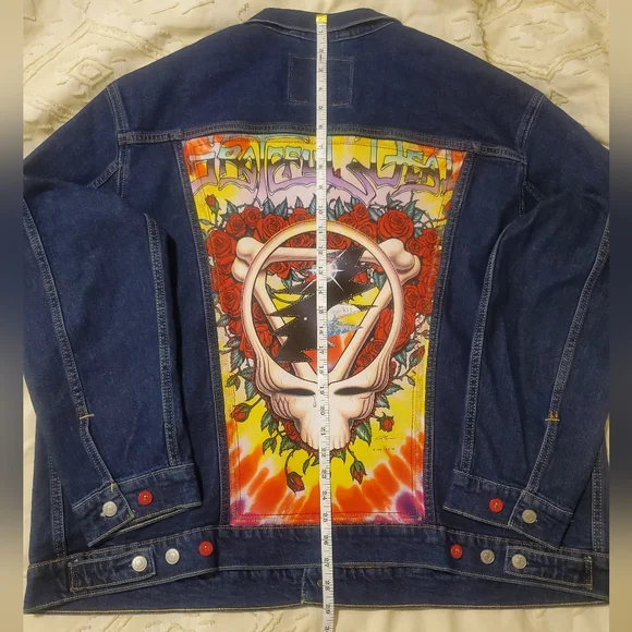 Levi's × Liquid Blue Grateful Dead Space Your Face Custom Trucker Jacket - Picture 16 of 16
